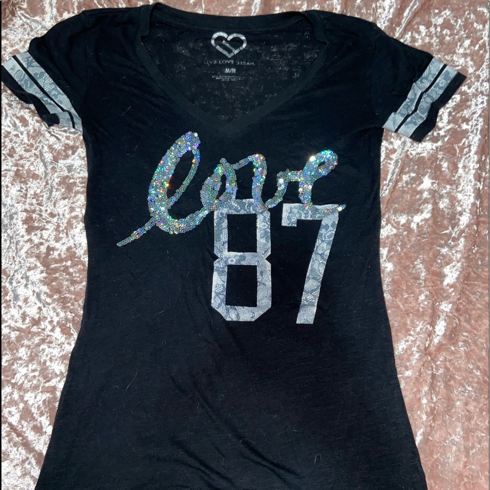 Sparkly black T-shirt